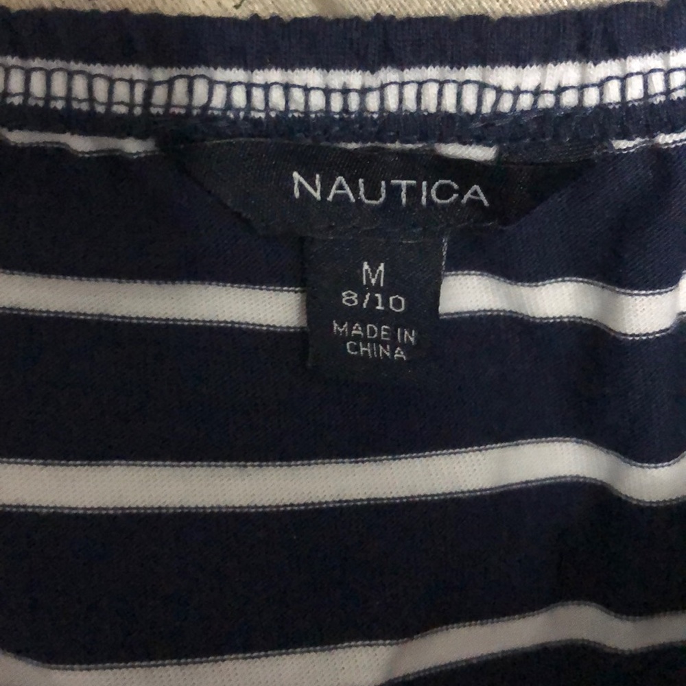 Nautica blue stripe romper size medium - Picture 4 of 6